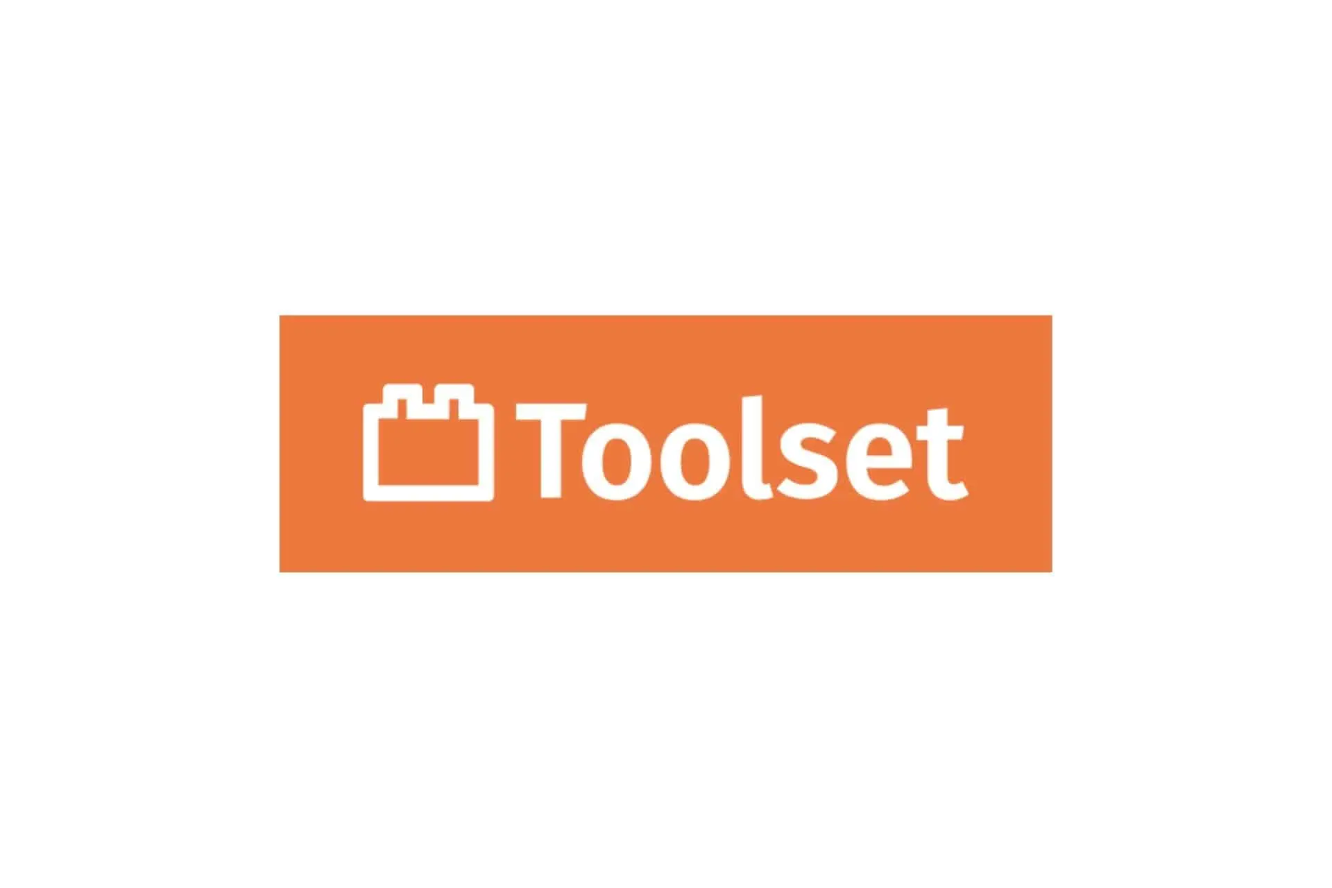 Logo orange Toolset avec icône de batterie