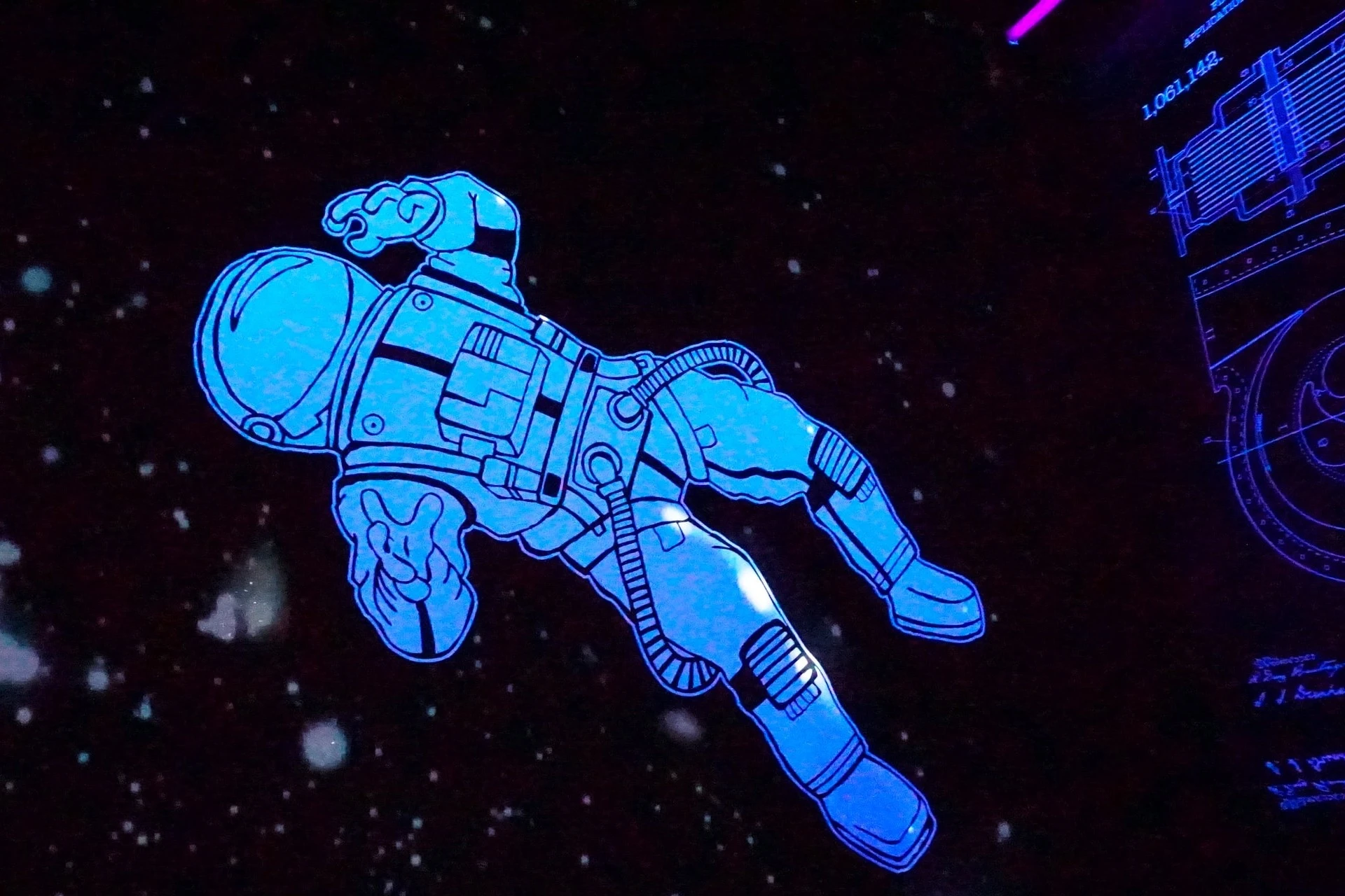 Illustration d'un astronaute flottant dans l'espace