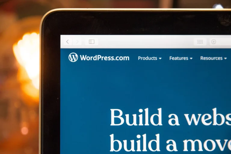 Écran affichant le site WordPress.com