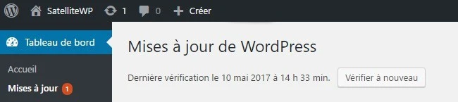 Mise à jour de WordPress