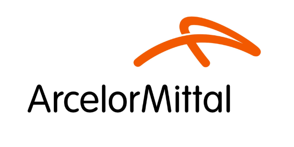 Logo ArcelorMittal, trois arcs orange