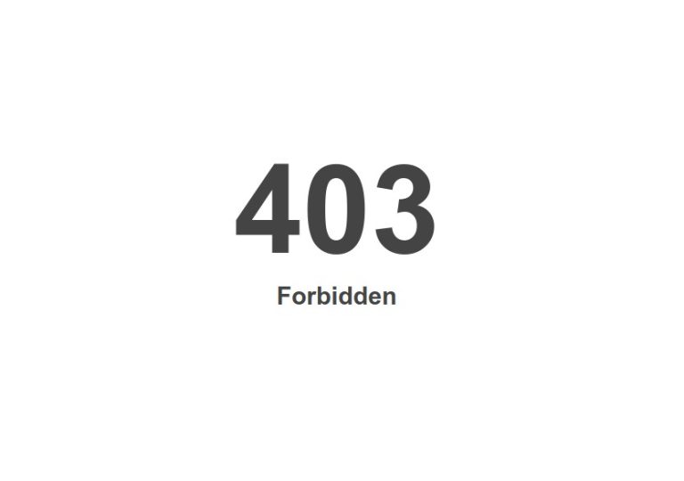 Message d'erreur 403 Forbidden en noir