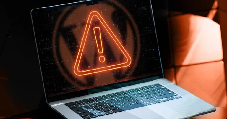 Ordinateur affichant une alerte de sécurité